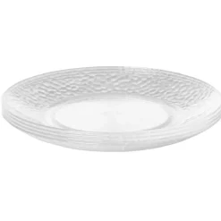 Assiette à dessert transparente martelé x4^Gifi Best