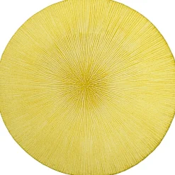 Assiette à dessert verte verre strié^Gifi Discount