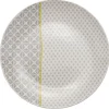 Assiette à dessert Zanzibar motif géométrique blanc et gris^Gifi Clearance