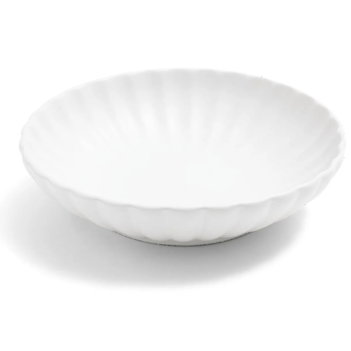 Assiette à soupe Venise rebord ondulé faïence blanc Ø20cm^Gifi Online