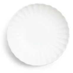 Assiette à soupe Venise rebord ondulé faïence blanc Ø20cm^Gifi Online