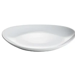 Assiette à steak blanche unie ronde^Gifi Hot