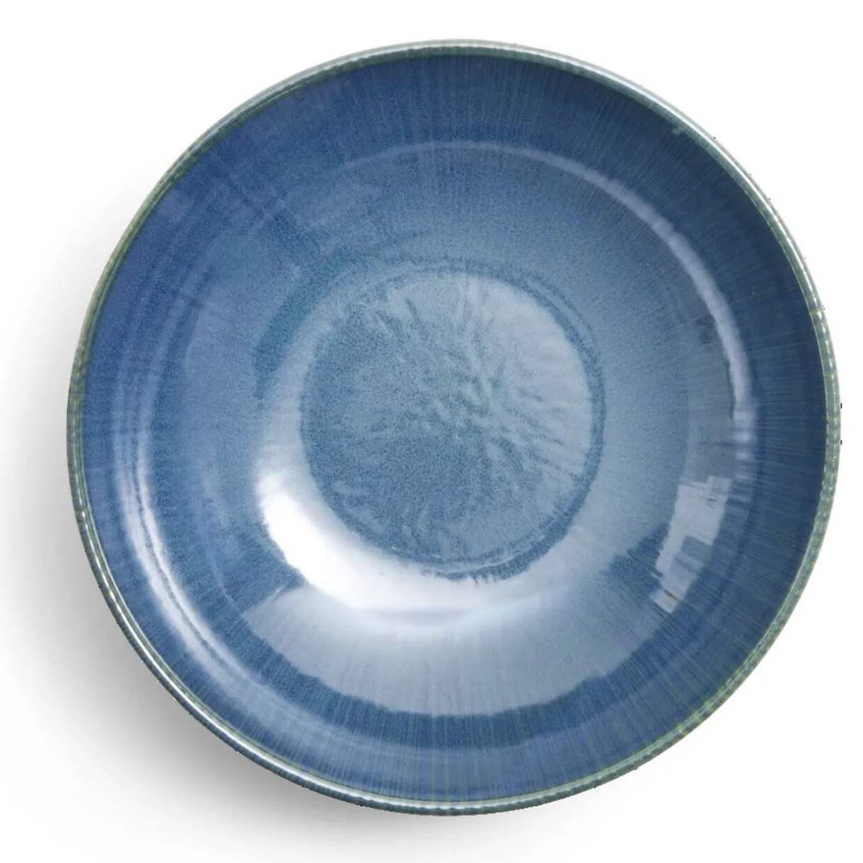 Assiette creuse Amaury faïence bleue Ø21cm^Gifi Best