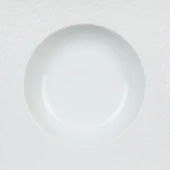 Assiette creuse blanche carrée^Gifi Discount