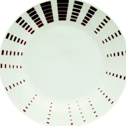 Assiette creuse blanche décor aile marron^Gifi