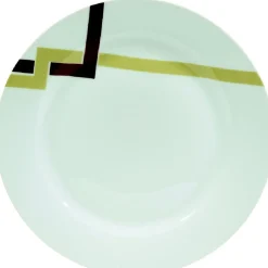 Assiette creuse blanche décor lignes^Gifi Online