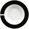 Assiette creuse blanche et noire^Gifi Clearance