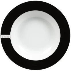 Assiette creuse blanche et noire^Gifi Clearance