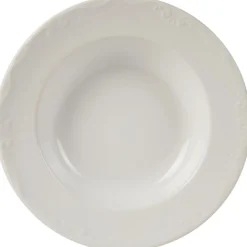 Assiette creuse blanche festonnée^Gifi Discount