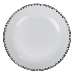 Assiette creuse bordure berbère noire^Gifi Best