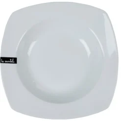 Assiette creuse carrée blanche Les essentiels^Gifi Clearance