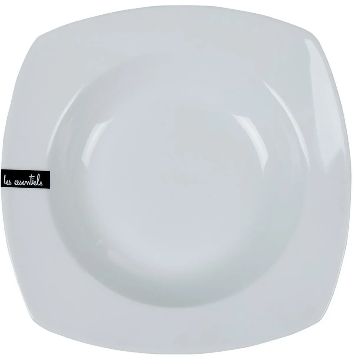 Assiette creuse carrée blanche Les essentiels^Gifi Clearance