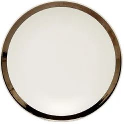 Assiette creuse en faïence avec liseré doré^Gifi