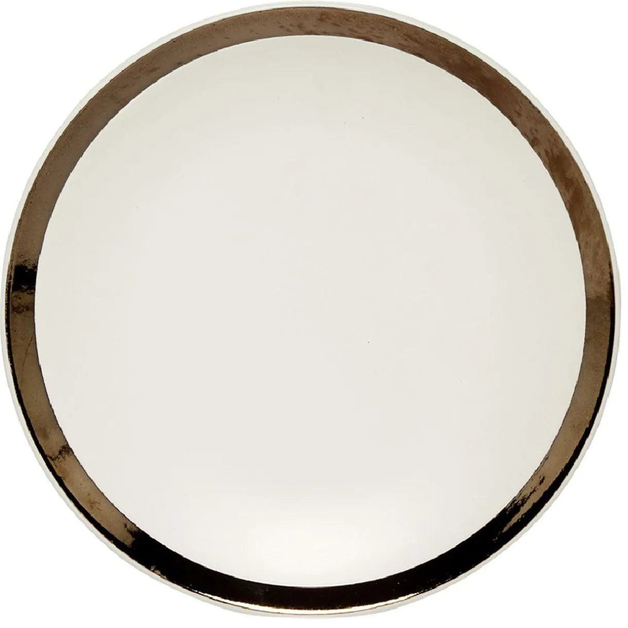 Assiette creuse en faïence avec liseré doré^Gifi