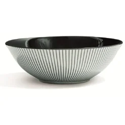 Assiette creuse en porcelaine décor rayures soleil^Gifi Discount