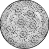 Assiette creuse ronde blanche et noire Sara^Gifi Discount