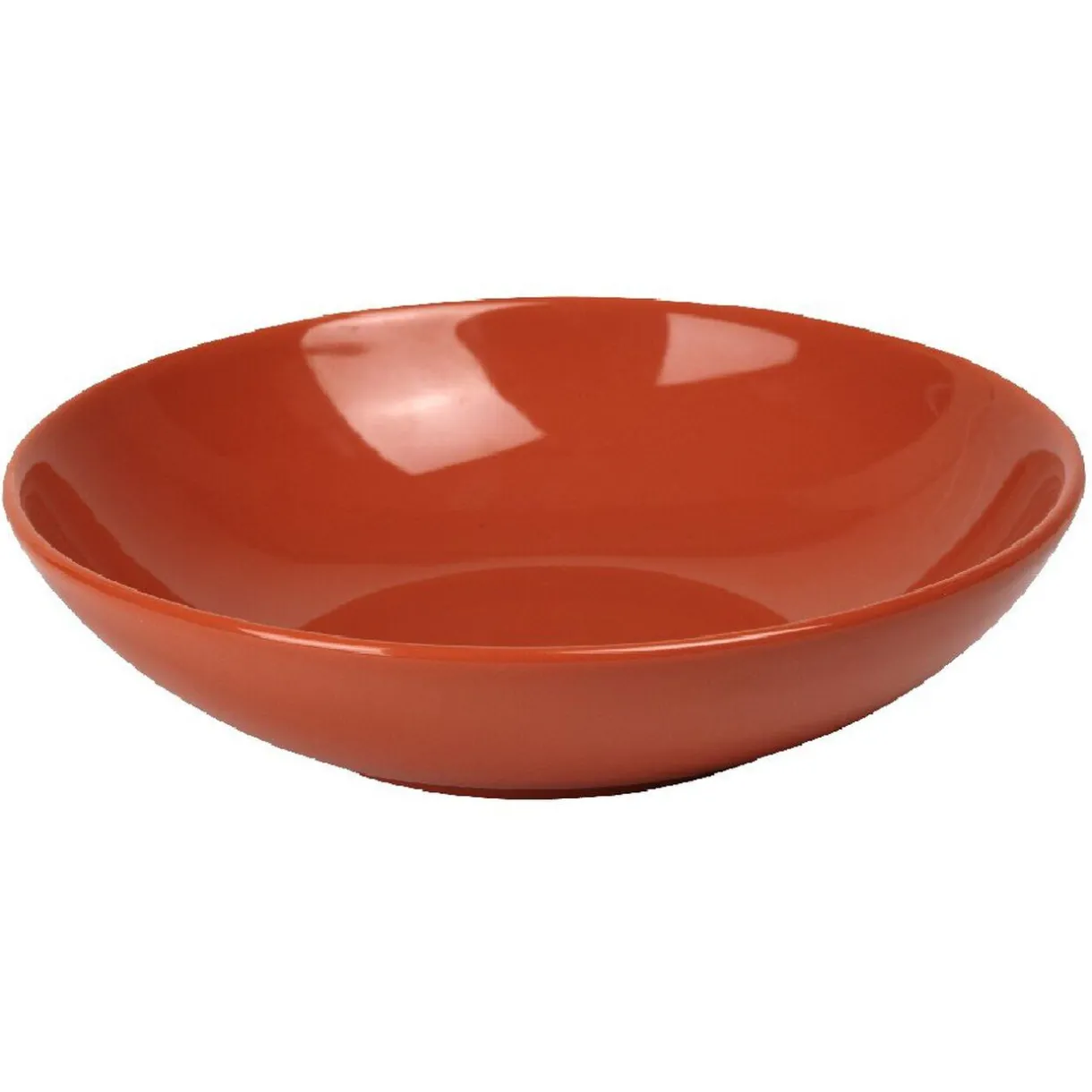 Assiette creuse ronde corail unie^Gifi Clearance