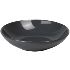 Assiette creuse ronde grise unie^Gifi Hot