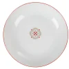 Assiette creuse ronde motif géométrique rouge gris campagne^Gifi Best