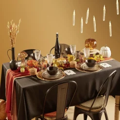 Assiette creuse verre transparent liseré noir Ø23cm^Gifi New