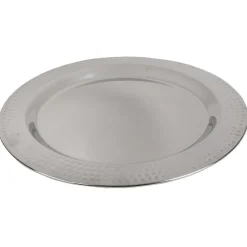 Assiette de présentation argentée ronde^Gifi Clearance