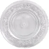 Assiette de présentation ronde transparente ciselée^Gifi Sale