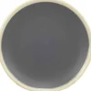 Assiette dessert grise bordure blanche^Gifi Clearance