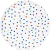 Assiette plastique blanche à pois multicolores^Gifi Sale