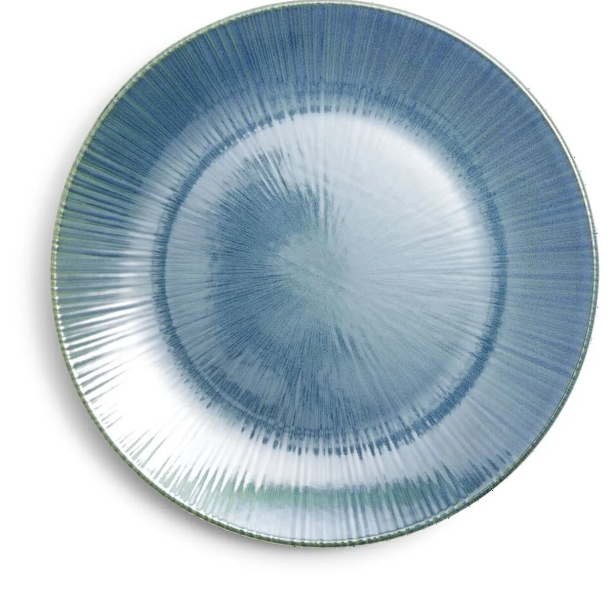 Assiette plate Amaury faïence bleue Ø25cm^Gifi Outlet