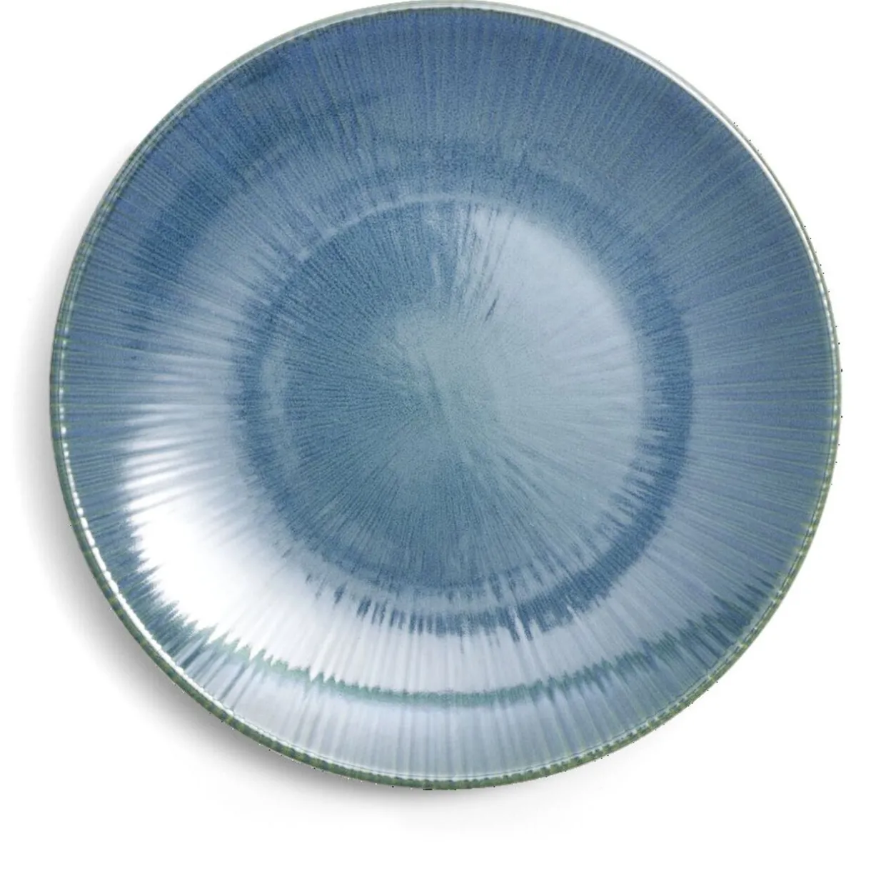 Assiette plate Amaury faïence bleue Ø20cm^Gifi Discount