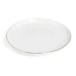 Assiette plate blanche bordure dorée Ø27cm^Gifi Sale