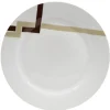 Assiette plate blanche décor lignes^Gifi Best