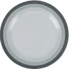 Assiette plate blanche et grise Sérénité Rayures^Gifi Sale