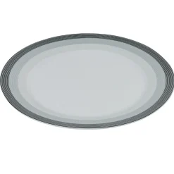 Assiette plate blanche et grise Sérénité Rayures^Gifi Sale