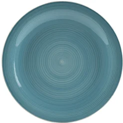 Assiette plate bleu effet spirale x4^Gifi Hot