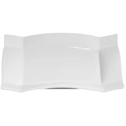 Assiette plate carrée blanche en porcelaine^Gifi Outlet