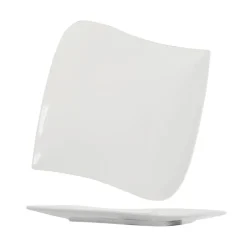 Assiette plate carrée blanche^Gifi Online