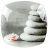 Assiette plate carrée design galets gris zen^Gifi Discount
