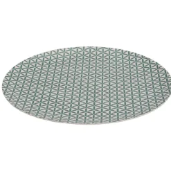 Assiette plate décor géométrique vert d'eau^Gifi