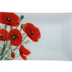 Assiette plate design coquelicot^Gifi Sale