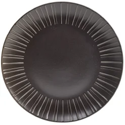 Assiette plate en céramique noir Ø27cm^Gifi Discount