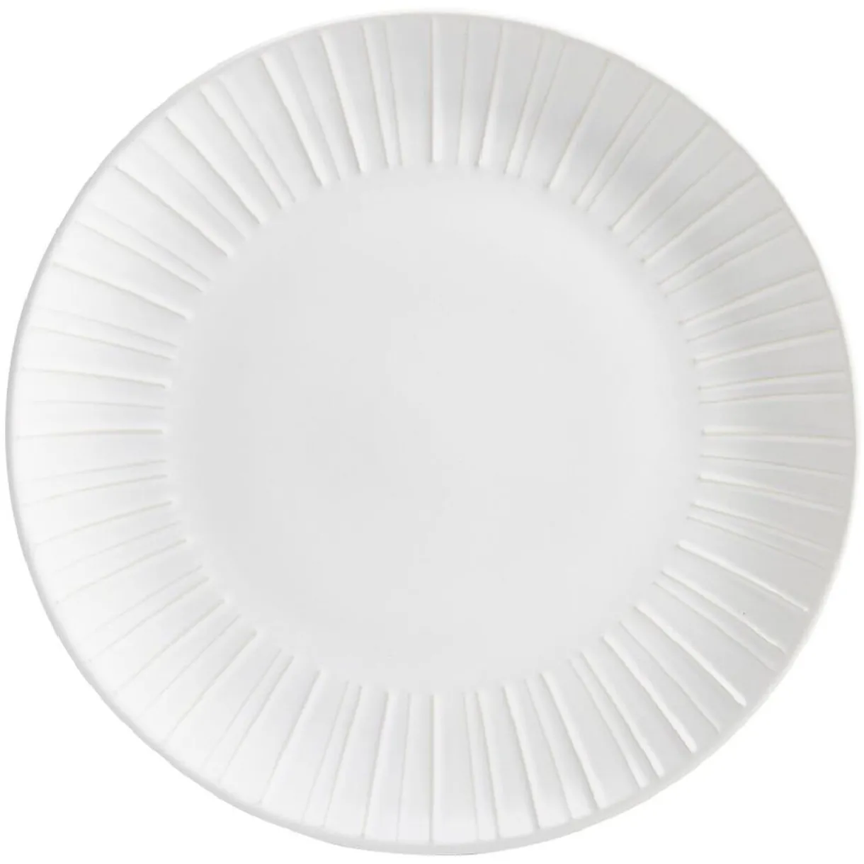 Assiette plate en céramique blanc Ø27cm^Gifi Discount