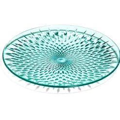 Assiette plate en plastique bleu effet martelé^Gifi Outlet