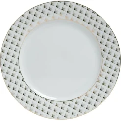 Assiette plate en porcelaine motif doré^Gifi Online