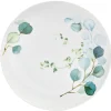 Assiette plate en porcelaine blanc et vert^Gifi