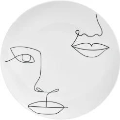 Assiette plate en porcelaine blanche^Gifi Online