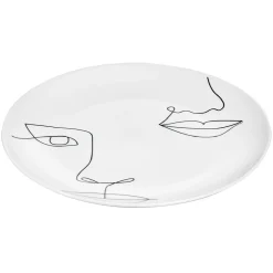 Assiette plate en porcelaine blanche^Gifi Online