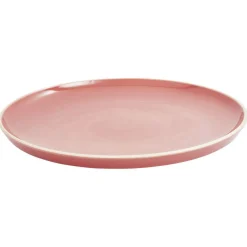 Assiette plate faïence Terracotta avec liseré crème^Gifi Best