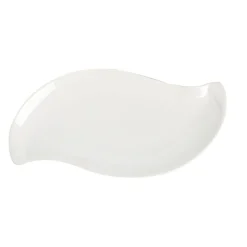 Assiette plate forme feuille blanche^Gifi Best