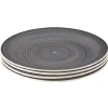 Assiette plate gris effet spirale x4^Gifi Clearance